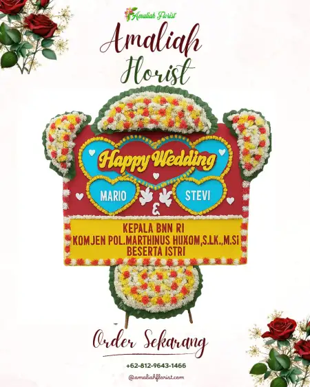 Papan Bunga Pernikahan Ranulogong